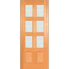 Woodcraft 2040 x 820 x 40mm Entrance Door Modern French Clear Safety Glass F19