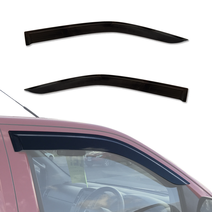 AUSGO Injection Weather Shields for Nissan Navara D40 Extra Cab Weathershields Window Visors Wind Deflectors