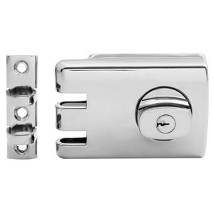 Lockwood 355 Double Cylinder Deadlock Satin Chrome Pearl