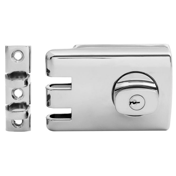 Lockwood 355 Double Cylinder Deadlock Satin Chrome Pearl