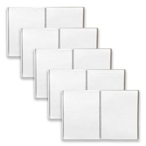 5pc Colourhide 5 Subject A4 Spiral Notebook Writing Stationery 250-page Black