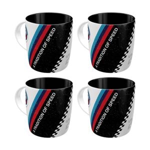 4x Nostalgic-art Ceramic Coffee Mug Bmw Motorsport Retro Design 330ml