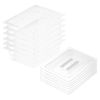 SOGA 1/2 GN Polycarbonate Food Pan 100mm Clear 6 Pack with Lids