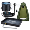 Provecta Portable Camping Shower Tent Kit with Pump 20L Bucket Foldable Shower Base Outdoor Privacy