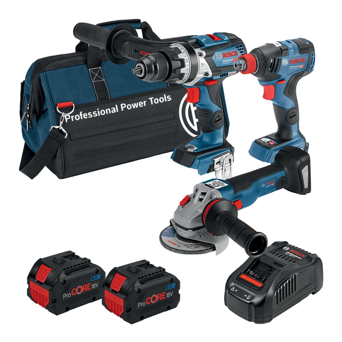 Bosch Professional 18V 3 Piece 2 x 8.0Ah ProCORE18V Battery Combo Kit 0615990L27