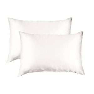 Royal Comfort Mulberry Soft Silk Pillowcase Twin Pack Ivory Standard