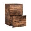 Artiss Filing Cabinet Rustic Brown 2 Drawer