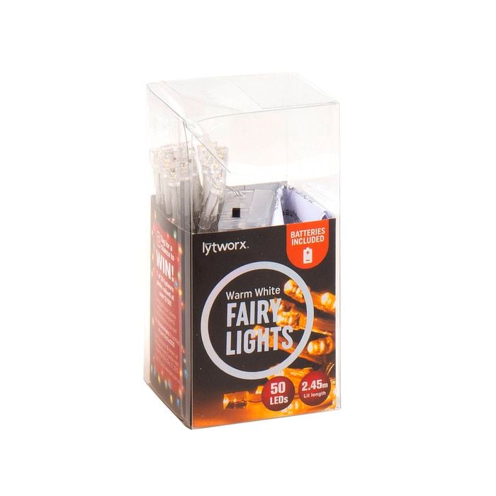 Lytworx Warm White Fairy Lights - 50 Pack