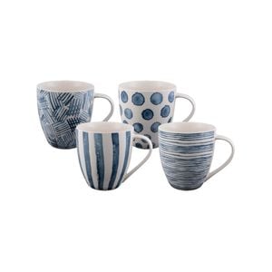 Bundanoon New Bone China Coffee & Tea Mugs - 500ml Water Colour Blues