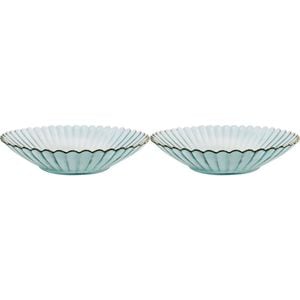 2PK LVD Glass Dish Decorative Home/Dining Tableware Large Mist/Gold
