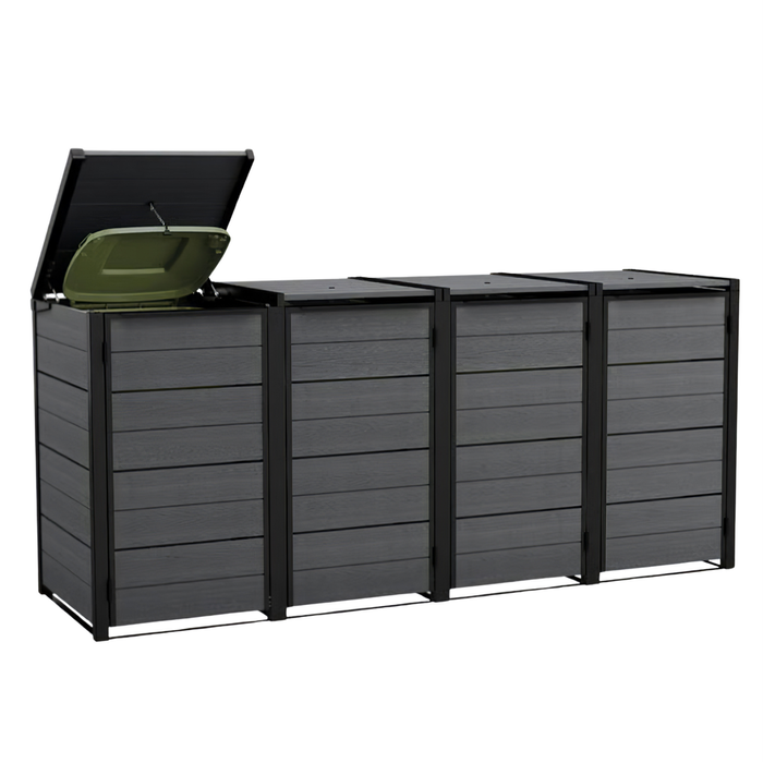 Keter 4 Bin Hideaway (2.7 x 0.8m) - Grey