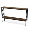 Costway Metal Console Table 2-tier Sofa Side Stand