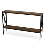 Costway Metal Console Table 2-Tier Sofa Side Stand