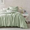 Natural Home Linen 100% European Flax Linen Quilt Cover Set Willow Green Super King Bed