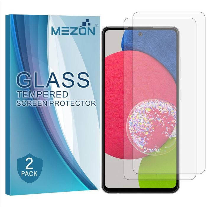 2 Pack MEZON Samsung Galaxy A52s 5G Clear Tempered Glass Screen Protectors