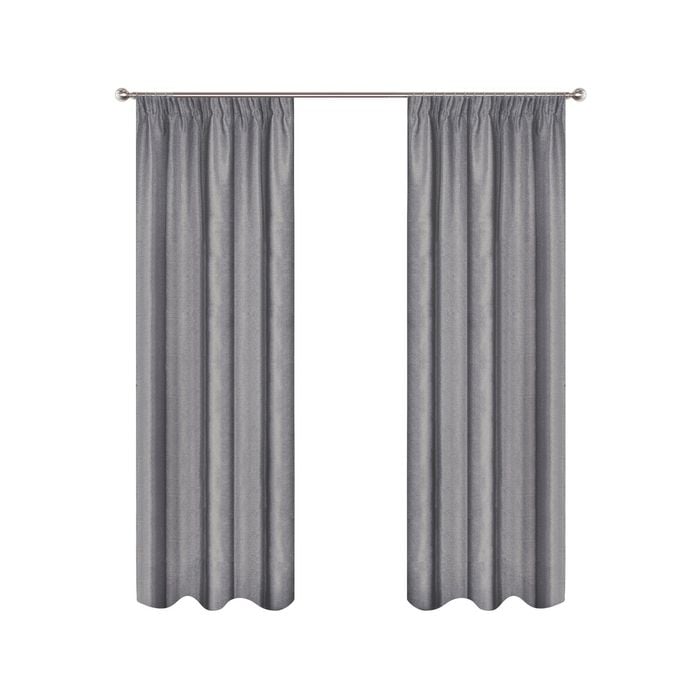 Smart Home Products 190 x 160cm Urban Pencil Pleat Room Darkening Curtain - 2 Pack - Pepper