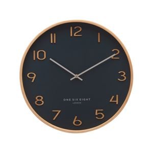 One Six Eight London Wallace Petrol Blue 53cm Silent Wall Clock