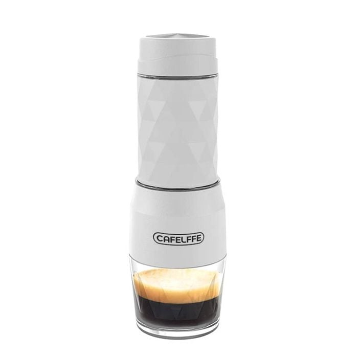 NNEOBA 3 in 1 Portable Manual Espresso Maker Hand Press Coffee Brewer White