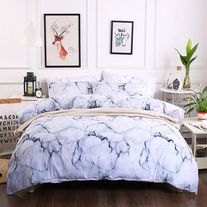 3D White Marble Quilt Cover Set Bedding Set Pillowcases 61