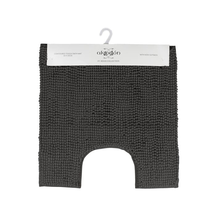 Ardor Toggle 50x50cm Contoured Bath Mat Charcoal