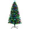 Christabelle 1.5m Pre-Lit Fibre Optic Artificial Christmas Tree with Multicolour Twinkling Star Lights