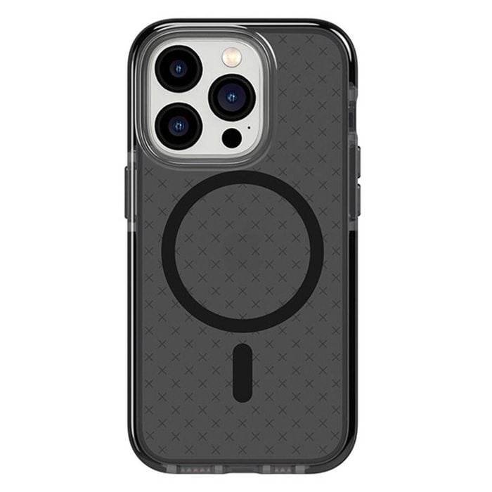 Tech21 Evo Check Magsafe Case (suits Iphone 14 Pro) – Smokey Black