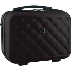 Pierre Cardin Beauty Case Hard Shell Makeup Cosmetic Organizer Travel Black