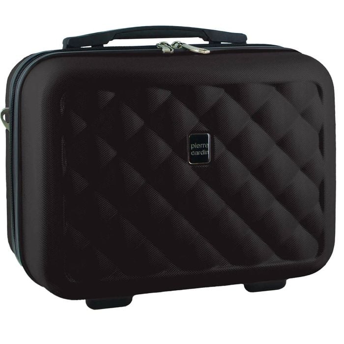 Pierre Cardin Beauty Case Hard Shell Makeup Cosmetic Organizer Travel Black