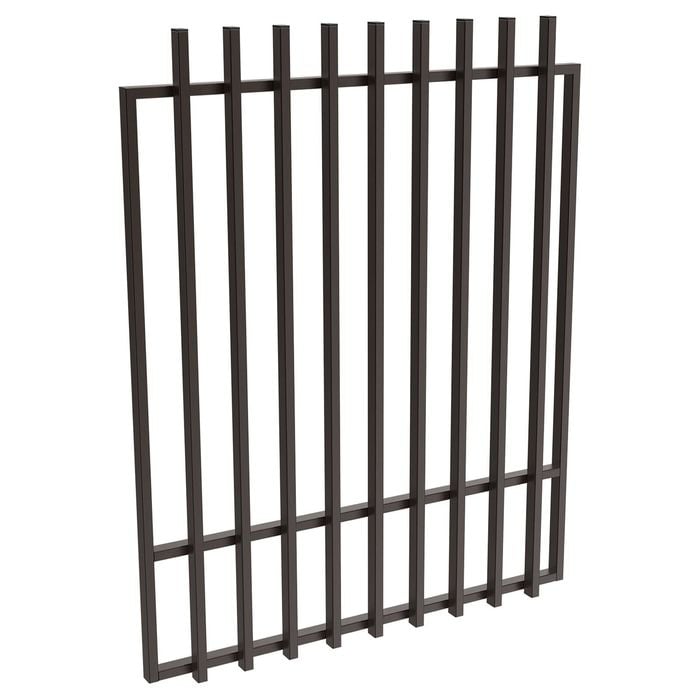 ProtectorAl 800 - 1200 x 1500mm Black Satin Aluminium Batten Pool Gate