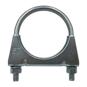 GASO 2.5" Exhaust Pipe & Muffler U Clamp, 2-5/8" (67mm) Span, Zinc Plated