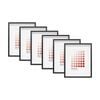 6PK Braz Paris Image Photo Document Display Frame 20x25cm Black