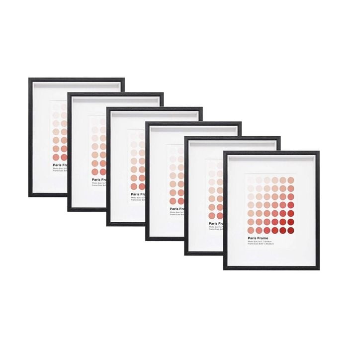 6PK Braz Paris Image Photo Document Display Frame 20x25cm Black