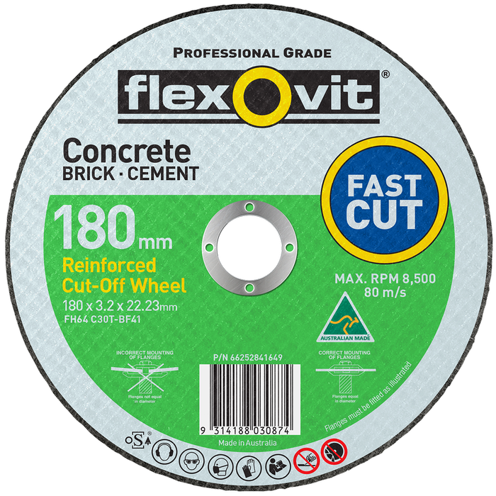 Flexovit 178x3.2x22.2 Masonry Cut Off Wheel