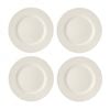 4pc Mikasa Cranborne Stoneware Side Plate Set, 21cm - Cream