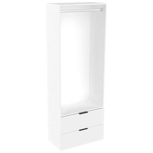 Lugna 2048 x 750 x 380mm White Hanging 2 Drawer Storage Cabinet - White