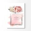 Pink Peony Fashion Bottle Print 100% Australian Made 180x120cm (Stretched Canvas)