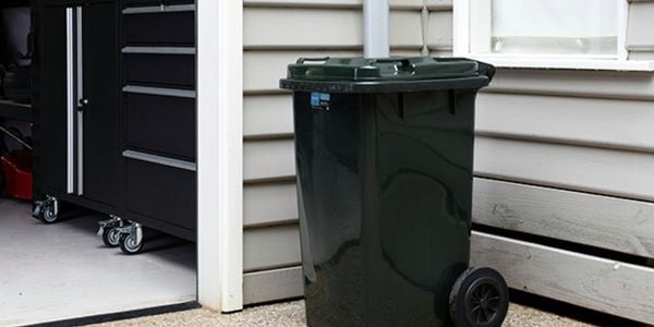 Handy bin in backyard