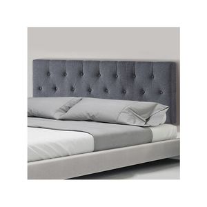 Linen Fabric Double Bed Deluxe Headboard Bedhead - Grey