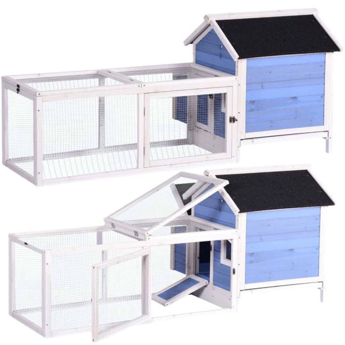 Yes4pets Large Chicken Coop Rabbit Hutch Ferret Cage Hen Chook Cat House