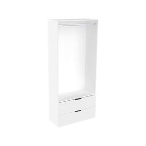 Lugna 2048 x 900 x 380mm White Hanging 2 Drawer Storage Cabinet