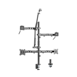 Brateck Dual-Monitor All-in-One Studio Setup Desktop Mount - Black