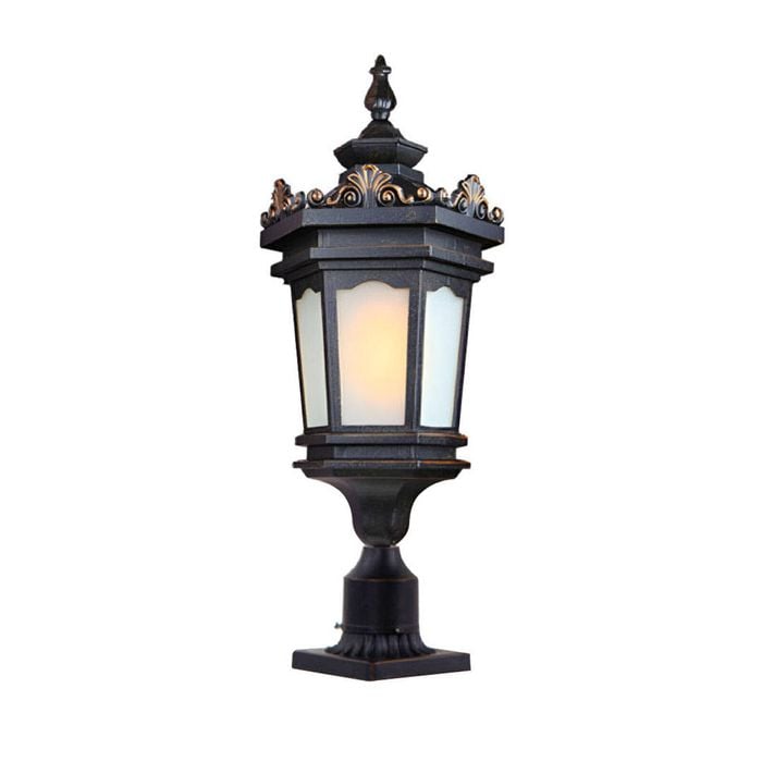 Vintage Lamp 72cm Lantern Stand Elegant Aluminum Glass Outdoor Light Antique Style Exterior Fixture Bunnings Australia