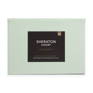 Sheraton Luxury – Egyptian Cotton Rich Sage Fitted King Bed Sheet & Pillowcases
