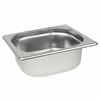 Vogue Stainless Steel 1/6 Gastronorm Tray 65mm 1l Commercial Kitchen Food Storage Pan
