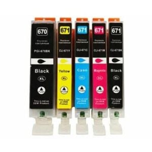 10 Pack Compatible Canon Pgi-670xl Cli671xl Pixma Mg5760 Mg5765 Mg5766 Mg6860