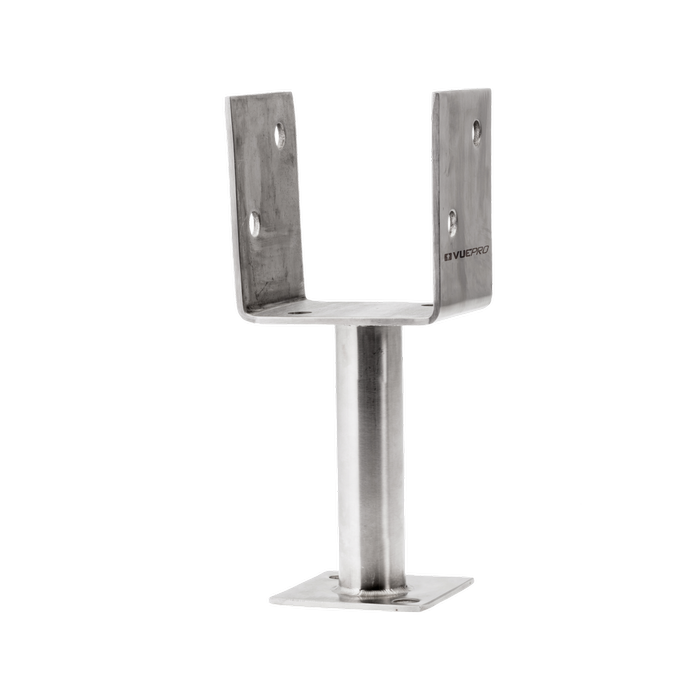 VUEPRO 300 X 90mm Stainless Steel Full Stirrup Post Support - Carton of 6