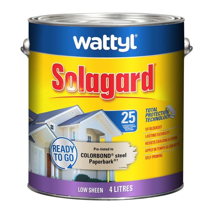 Wattyl 4L Paperbark Low Sheen Pre-tinted Solagard Exterior Paint