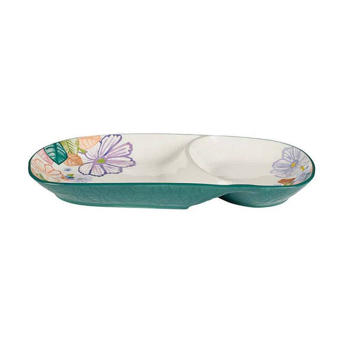 Maxwell & Williams Poppy Love Oblong Dip Platter Plate Floral Design 36x18.5cm