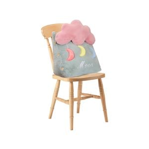 SOGA Green Moon and Cloud Plush Cushion