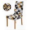 Anyseat Chair Cover Tricolor Geometric Design Elastic Slipcover Dining Decor